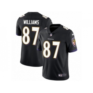 Youth Nike Baltimore Ravens #87 Maxx Williams Vapor Untouchable Limited Black Alternate NFL Jersey