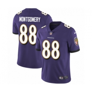 Youth Nike Baltimore Ravens #88 Ty Montgomery Purple Team Color Vapor Untouchable Limited Player NFL Jersey