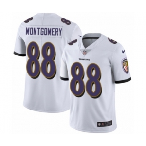 Youth Nike Baltimore Ravens #88 Ty Montgomery White Vapor Untouchable Limited Player NFL Jersey