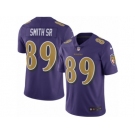 Youth Nike Baltimore Ravens #89 Steve Smith Sr Limited Purple Rush NFL Jersey