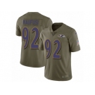 Youth Nike Baltimore Ravens #92 Bronson Kaufusi Limited Olive 2017 Salute to Service NFL Jersey