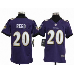 nike youth nfl jerseys baltimore ravens #20 reed purple[nike]