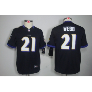 nike youth nfl jerseys baltimore ravens #21 webb black[nike]