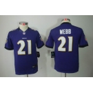 nike youth nfl jerseys baltimore ravens #21 webb purple[nike limited]