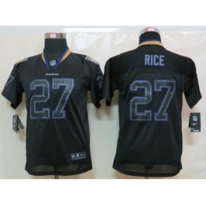 nike youth nfl jerseys baltimore ravens #27 ray rice black[nike lights out]