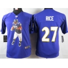 nike youth nfl jerseys baltimore ravens #27 ray rice purple[portrait fashion]