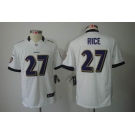 nike youth nfl jerseys baltimore ravens #27 ray rice white[nike limited]