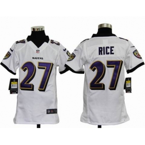 nike youth nfl jerseys baltimore ravens #27 ray rice white[nike]