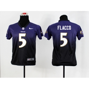 nike youth nfl jerseys baltimore ravens #5 flacco purple[nike drift fashion][second version]