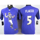 nike youth nfl jerseys baltimore ravens #5 flacco purple[portrait fashion]