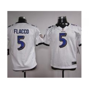 nike youth nfl jerseys baltimore ravens #5 flacco white[nike]