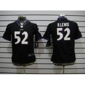 nike youth nfl jerseys baltimore ravens #52 r.lewis black[nike limited]