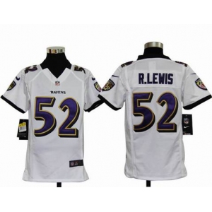 nike youth nfl jerseys baltimore ravens #52 r.lewis white[nike]