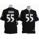 nike youth nfl jerseys baltimore ravens #55 suggs black[nike]