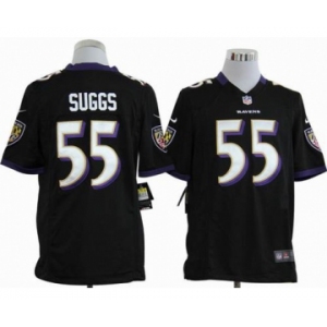nike youth nfl jerseys baltimore ravens #55 suggs black[nike]