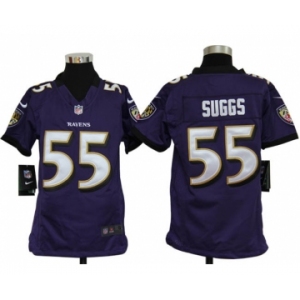 nike youth nfl jerseys baltimore ravens #55 suggs purple[nike]