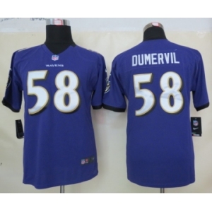 nike youth nfl jerseys baltimore ravens #58 dumervil purple[nike]