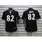 nike youth nfl jerseys baltimore ravens #82 smith black[nike limited]