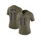 Women Nike Los Angeles Rams #11 Tavon Austin Olive Stitched NFL Limited 2017 Salute to Service Jersey