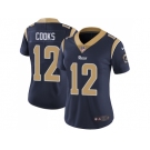 Women Nike Los Angeles Rams #12 Brandin Cooks Navy Blue Team Color Stitched NFL Vapor Untouchable Limited Jersey