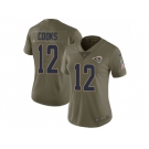 Women Nike Los Angeles Rams #12 Brandin Cooks Olive Stitched NFL Limited 2017 Salute to Service Jersey