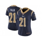 Women Nike Los Angeles Rams #21 Aqib Talib Navy Blue Team Color Stitched NFL Vapor Untouchable Limited Jersey