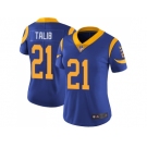 Women Nike Los Angeles Rams #21 Aqib Talib Royal Blue Alternate Stitched NFL Vapor Untouchable Limited Jersey