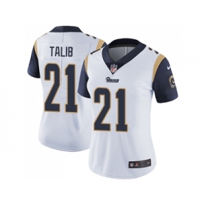 Women Nike Los Angeles Rams #21 Aqib Talib White Stitched NFL Vapor Untouchable Limited Jersey