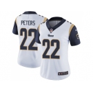 Women Nike Los Angeles Rams #22 Marcus Peters White Stitched NFL Vapor Untouchable Limited Jersey