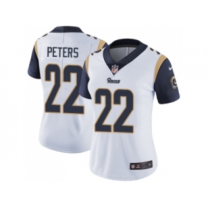 Women Nike Los Angeles Rams #22 Marcus Peters White Stitched NFL Vapor Untouchable Limited Jersey