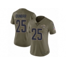 Women Nike Los Angeles Rams #25 Lance Dunbar Limited Olive 2017 Salute to Service NFL Jersey