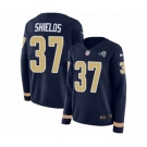 Women Nike Los Angeles Rams #37 Sam Shields Limited Navy Blue Therma Long Sleeve NFL Jersey