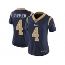 Women Nike Los Angeles Rams #4 Greg Zuerlein Navy Blue Team Color Stitched NFL Vapor Untouchable Limited Jersey