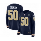 Women Nike Los Angeles Rams #50 Samson Ebukam Limited Navy Blue Therma Long Sleeve NFL Jersey