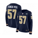 Women Nike Los Angeles Rams #57 John Franklin-Myers Limited Navy Blue Therma Long Sleeve NFL Jersey