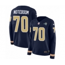 Women Nike Los Angeles Rams #70 Joseph Noteboom Limited Navy Blue Therma Long Sleeve NFL Jersey