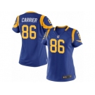 Women Nike Los Angeles Rams #86 Derek Carrier Game Royal Blue Alternate NFL Jersey