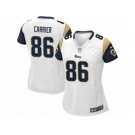 Women Nike Los Angeles Rams #86 Derek Carrier Game White NFL Jersey