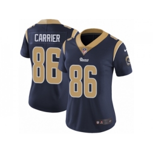 Women Nike Los Angeles Rams #86 Derek Carrier Navy Blue Team Color Vapor Untouchable Limited Player NFL Jersey