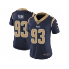 Women Nike Los Angeles Rams #93 Ndamukong Suh Navy Blue Team Color Stitched NFL Vapor Untouchable Limited Jersey