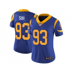 Women Nike Los Angeles Rams #93 Ndamukong Suh Royal Blue Alternate Stitched NFL Vapor Untouchable Limited Jersey