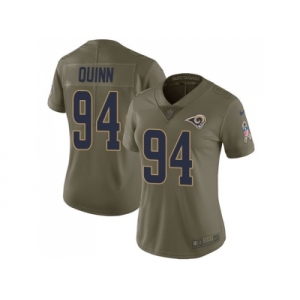 Women Nike Los Angeles Rams #94 Robert Quinn Olive Stitched NFL Limited 2017 Salute to Service Jersey