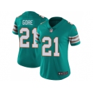 Women Nike Miami Dolphins #21 Frank Gore Aqua Green Alternate Stitched NFL Vapor Untouchable Limited Jersey