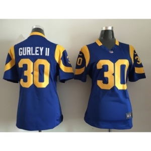 Women Nike Nfl Jerseys St. Louis Rams #30 Todd Gurley Blue Jersey