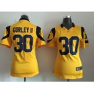 Women Nike Nfl Jerseys St. Louis Rams #30 Todd Gurley yellow Jersey