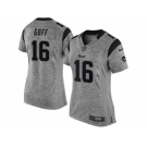 Women Nike St. Louis Rams #16 Jared Goff Gray Stitched NFL Limited Gridiron Gray Jersey