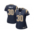 Women Nike St. Louis Rams #30 Todd Gurley Navy Blue jerseys