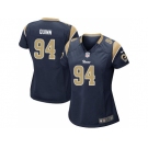 Women Nike St. Louis Rams #94 Robert Quinn Navy Blue jerseys