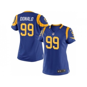 Women Nike St. Louis Rams #99 Aaron Donald Royal Blue Alternate Stitched Jersey