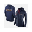 Women Nike St.Louis Rams Full-Zip Performance Hoodie Dark Blue